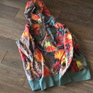 RAISED BY WOLVES MAPLE CAMO HOODED SWEATSHIRT AOP MOSS SIZE MEDIUM